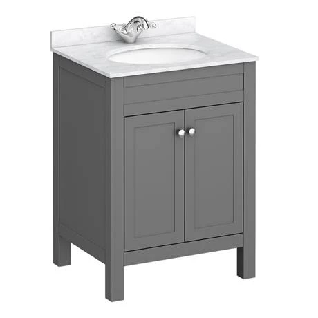 Trafalgar 610 Grey Marble Sink Vanity Unit + Toilet Package 4 Trafalgar 610 Grey Marble Sink Vanity Unit + Toilet Package - Image 2