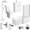 Toreno L-Shaped 1600 Complete Bathroom Package -Cloakroom Suites Shop TRCBS16 P