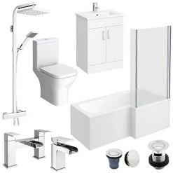 Toreno L-Shaped 1600 Complete Bathroom Package