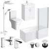Toreno L-Shaped 1700 Complete Bathroom Package 1 Toreno L-Shaped 1700 Complete Bathroom Package -Cloakroom Suites Shop TRCBS P1