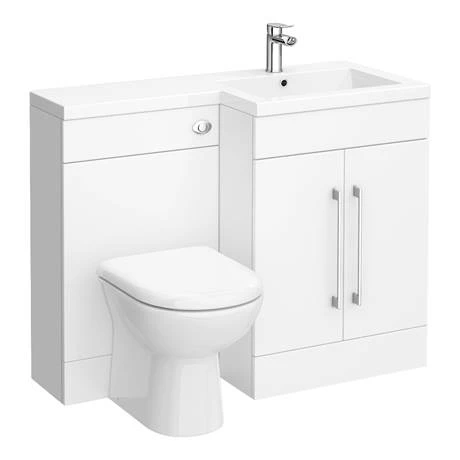 Valencia 1100mm Combination Bathroom Suite Unit with Basin + Round Toilet 4 Valencia 1100mm Combination Bathroom Suite Unit with Basin + Round Toilet - Image 2