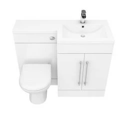 Valencia 1100mm Combination Bathroom Suite Unit with Basin + Round Toilet 11 Valencia 1100mm Combination Bathroom Suite Unit with Basin + Round Toilet -Cloakroom Suites Shop VAL1100R n d2 460