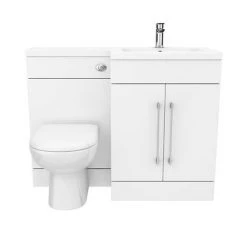 Valencia 1100mm Combination Bathroom Suite Unit with Basin + Round Toilet 12 Valencia 1100mm Combination Bathroom Suite Unit with Basin + Round Toilet -Cloakroom Suites Shop VAL1100R n d3 460