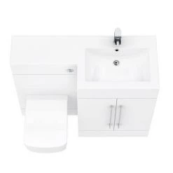 Valencia 1100mm Bathroom Combination Suite Unit with Basin + Square Toilet 11 Valencia 1100mm Bathroom Combination Suite Unit with Basin + Square Toilet -Cloakroom Suites Shop VAL1100S D4 460