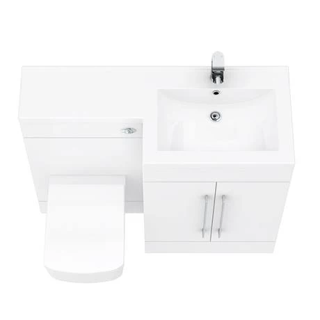 Valencia 1100mm Bathroom Combination Suite Unit with Basin + Square Toilet 6 Valencia 1100mm Bathroom Combination Suite Unit with Basin + Square Toilet - Image 4
