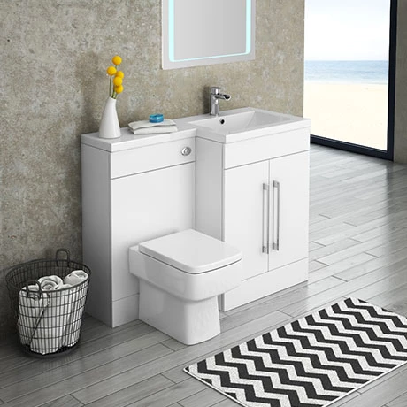 Valencia 1100mm Bathroom Combination Suite Unit with Basin + Square Toilet 3 Valencia 1100mm Bathroom Combination Suite Unit with Basin + Square Toilet