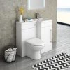 Valencia 900mm Combination Bathroom Suite Unit + Round Toilet 2 Valencia 900mm Combination Bathroom Suite Unit + Round Toilet -Cloakroom Suites Shop VAL900R nP