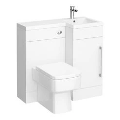 Valencia 900mm Combination Bathroom Suite Unit + Square Toilet 10 Valencia 900mm Combination Bathroom Suite Unit + Square Toilet -Cloakroom Suites Shop VAL900S d1 460