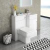 Valencia 900mm Combination Bathroom Suite Unit + Square Toilet 1 Valencia 900mm Combination Bathroom Suite Unit + Square Toilet -Cloakroom Suites Shop VAL900S np