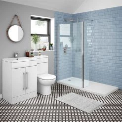 Valencia 1100 Vanity Unit Suite + Walk In Enclosure