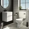 Valencia Cloakroom Suite (Gloss White Vanity with Matt Black Handle + Toilet) 1 Valencia Cloakroom Suite (Gloss White Vanity with Matt Black Handle + Toilet) -Cloakroom Suites Shop VALCSWB p