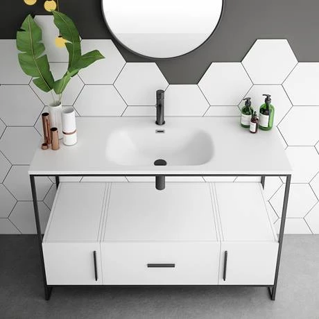 Venice 1200 Black Frame Basin Washstand with Toilet 6 Venice 1200 Black Frame Basin Washstand with Toilet - Image 4